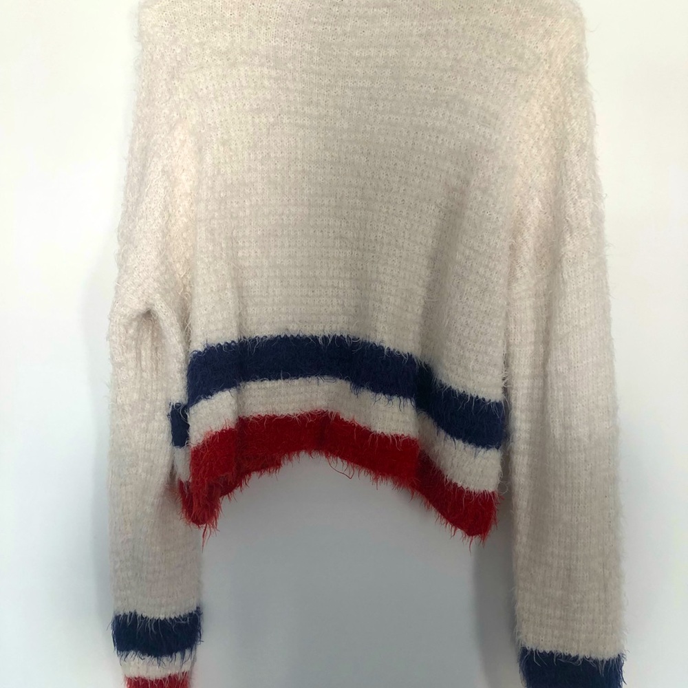 Forever 21 fuzzy jersey sweater.